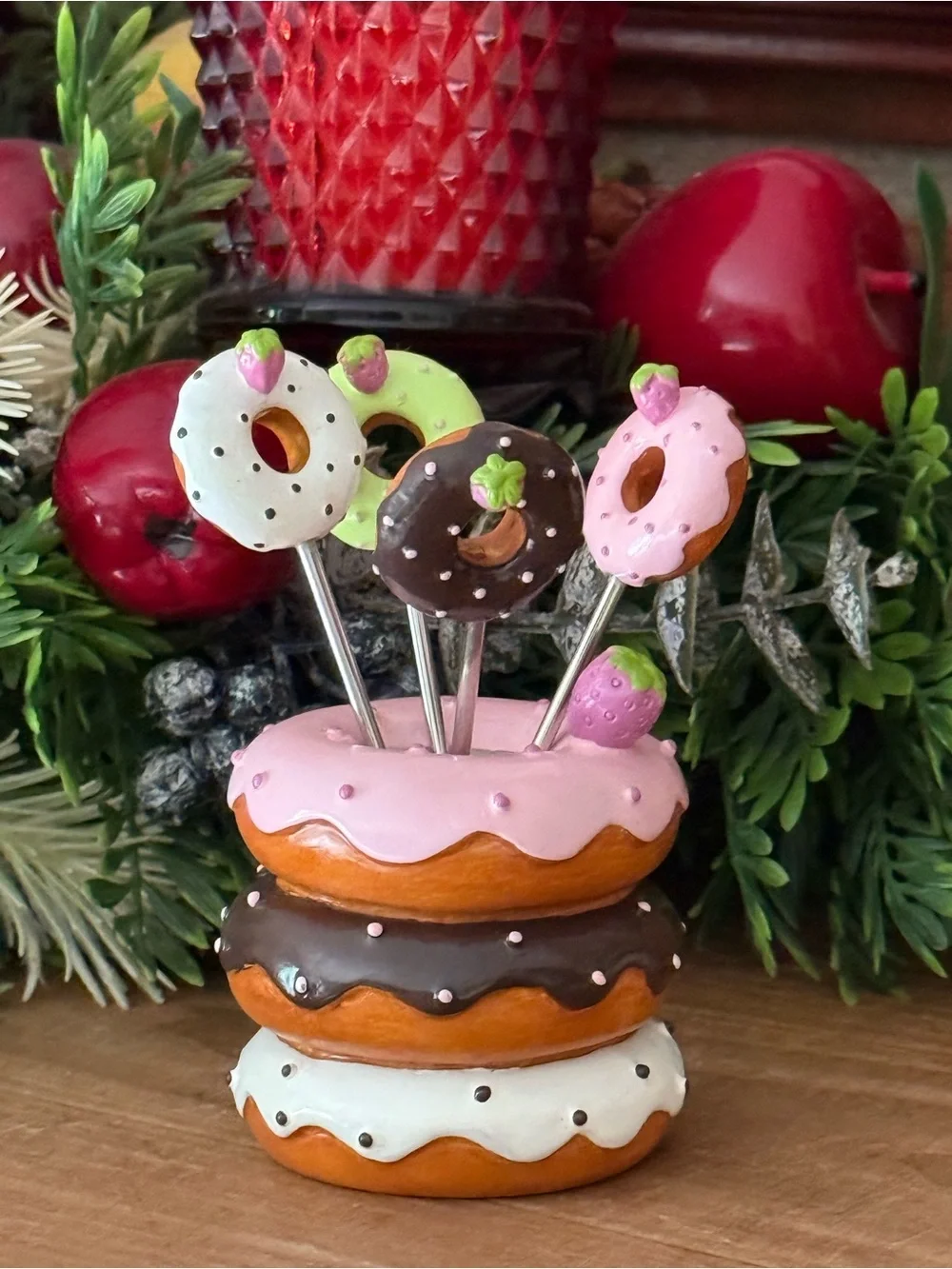 Sweet & Kitschy: Vintage Hand-Painted Donut Hors D'oeuvres Japan Set